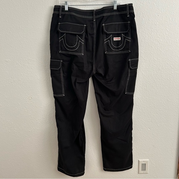 True Religion black cargo pants size 36 - Picture 3 of 7